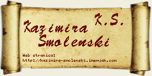 Kazimira Smolenski vizit kartica